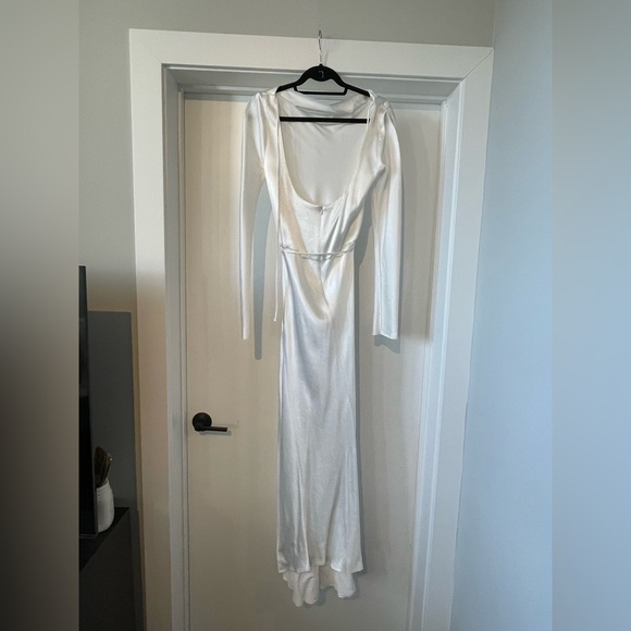 Bec & Bridge Moon Dance Long Sleeve Maxi Dress in Ivory white size US6 - Picture 7 of 12
